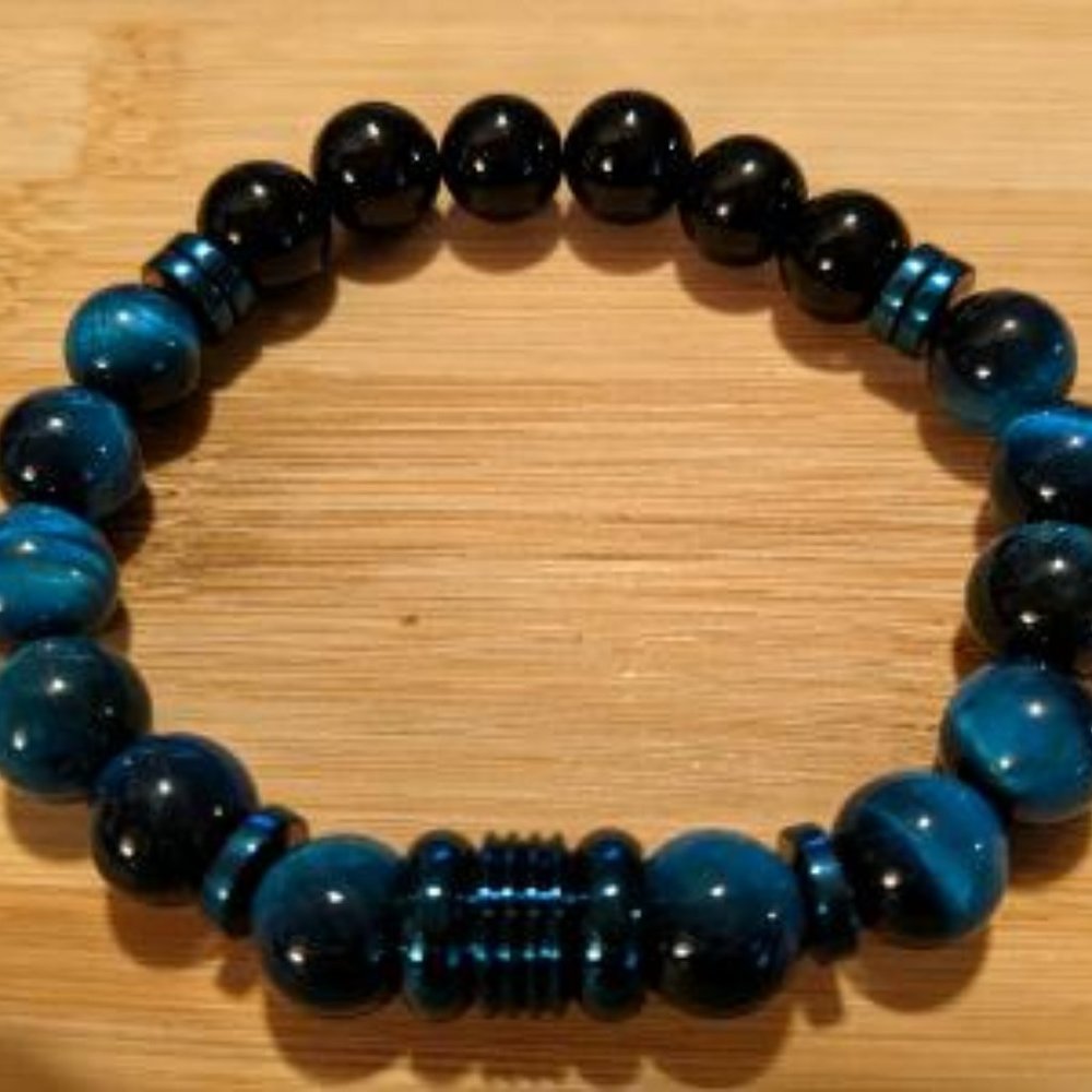 Blue Tiger's Eye Agate Bracelet